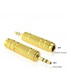 Adaptateur Jack 3.5m Male vers Jack 6.35m Femelle