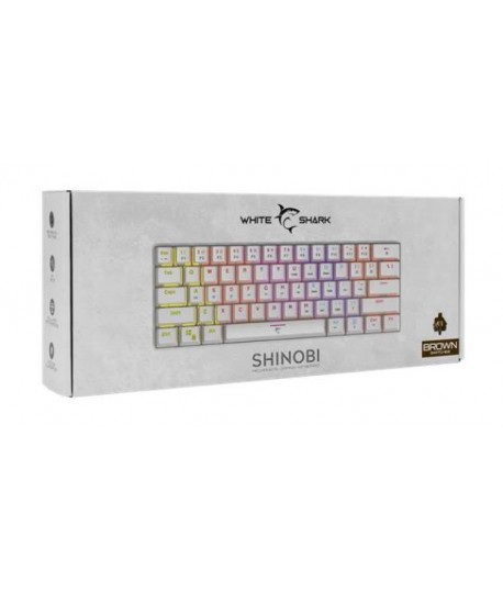 Clavier Gaming Mécanique WHITE SHARK SHINOBI GK-2022 - Blanc