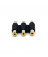 Adaptateur 3 x RCA femelle - RCA femelle