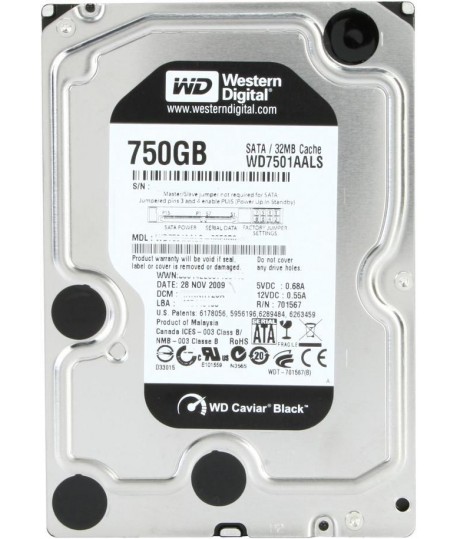 Disque Dur Interne SEAGATE WESTERN DIGITAL 750 GB 3.5" - Reconditionné