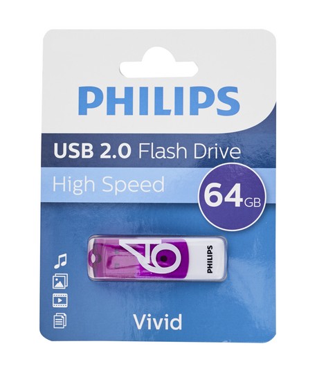 Clé USB 2.0 64 Go PHILIPS FM64FD05P