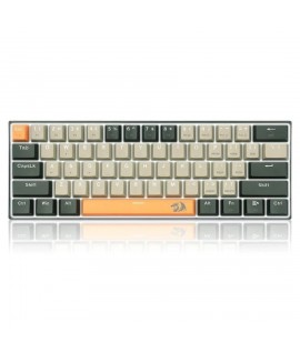 Clavier Gaming Mécanique REDRAGON LAKSHMI K606 60% - Gris Noir Orange