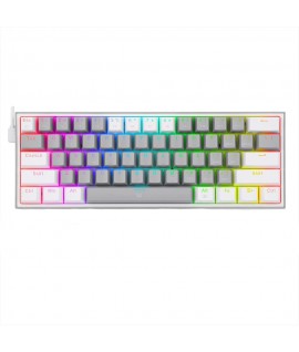 Clavier Gaming Mécanique REDRAGON FIZZ K617 RGB - Blanc Gris