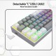 Clavier Gaming Mécanique REDRAGON FIZZ K617 RGB - Blanc Gris