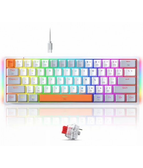 Clavier Gaming Mécanique REDRAGON AKALI K642 RGB - Gris Blanc