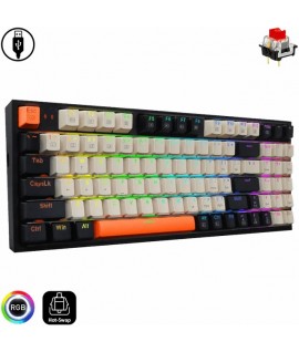 Clavier Gaming Mécanique REDRAGON KITAVA K636 RGB - Noir Blanc