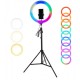 RING LIGHT LED RGB 3D-26 Double Face avec Trépied 2m