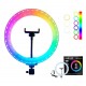 RING LIGHT LED RGB 3D-26 Double Face avec Trépied 2m