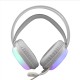 Casque Gaming WHITE SHARK PEACOCK GH-2444 RGB - Blanc