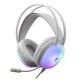 Casque Gaming WHITE SHARK PEACOCK GH-2444 RGB - Blanc