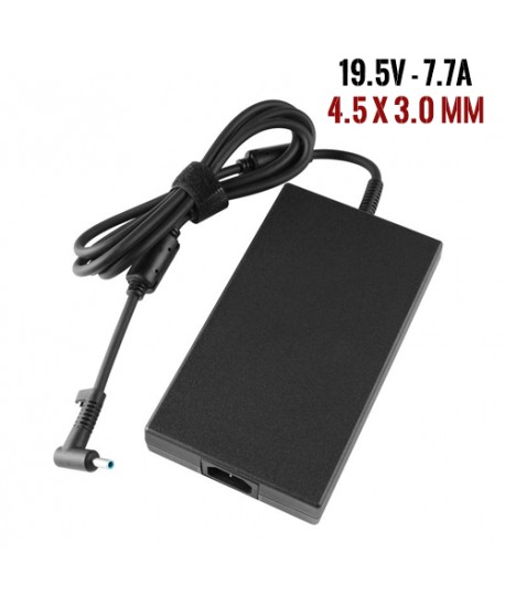 Chargeur Pc - HP - 19.5V 7.7A - Bec 4.5x3.0mm 150W - Adaptable - Bec Bleu