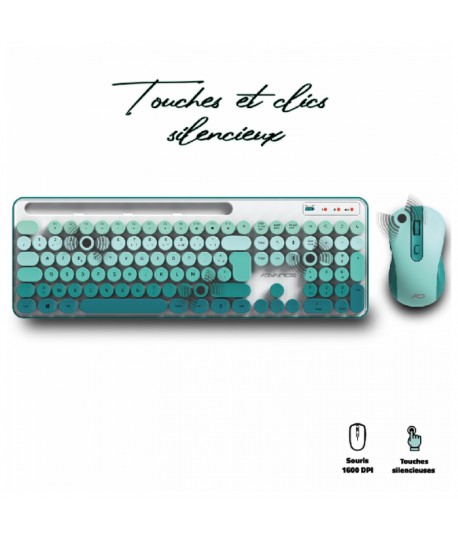 Combo Clavier et Souris Sans Fil ADVANCE PEPS - VERT