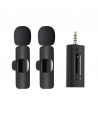 Double Microphone Lavalier Sans Fil K35 / Jack 3.5 mm / Noir