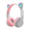 Casque MP3 Bluetooth Oreillettes de Chat P47M - Gris Rose