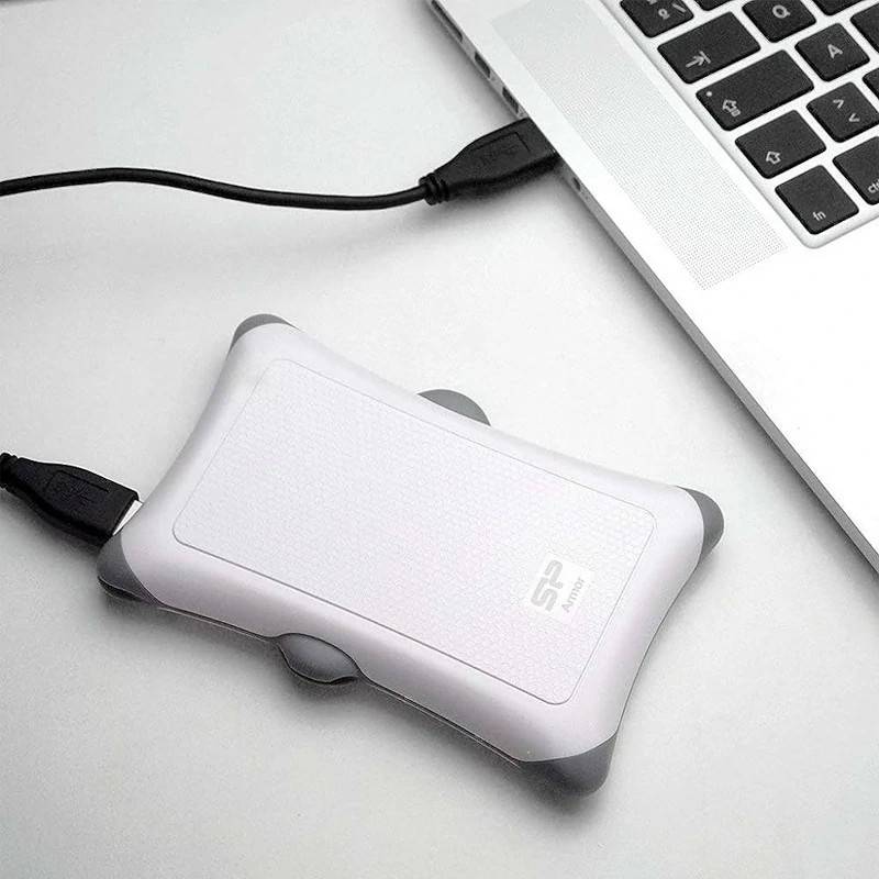 Boitier Externe Antishoc 2.5" HDD USB 3.0 SATA SILICON POWER ARMOR A30 - Blanc