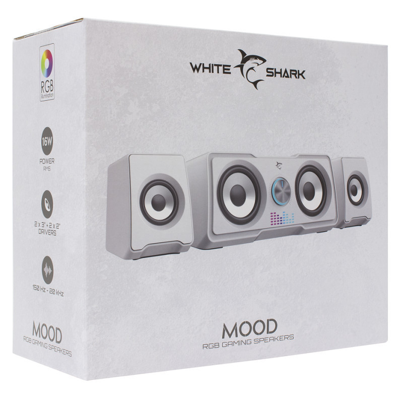 Haut Parleur WHITE SHARK MOOD 2.2 GSP-968 - 16W - Blanc