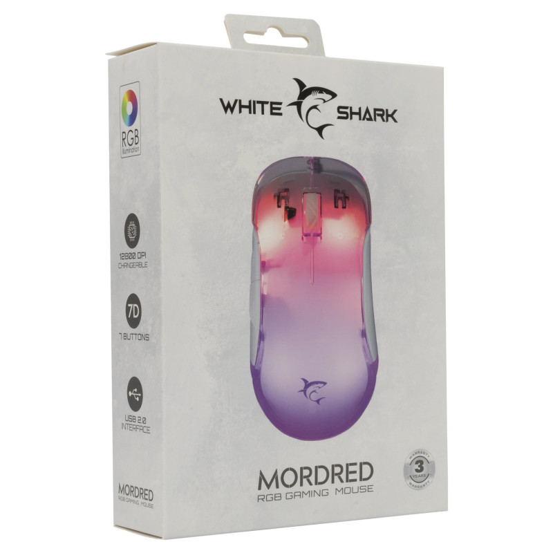 Souris Gaming WHITE SHARK MORDRED GM-5017 - Blanc