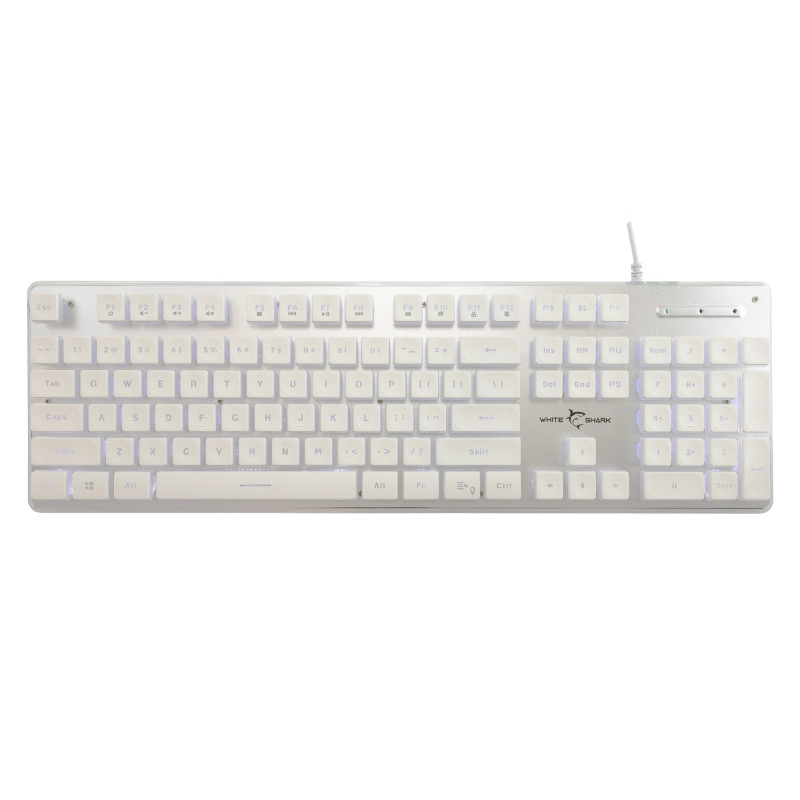 Clavier Gaming Membrane WHITE SHARK TACHI GK-003241 - Blanc