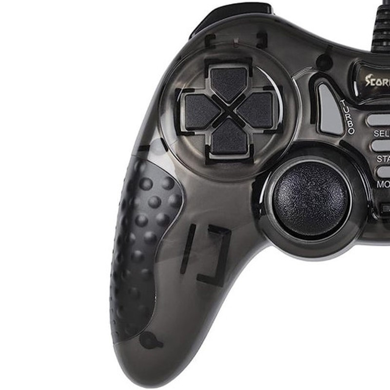 Manette de Jeu USB Double Vibration SCORPION SJ606-1 - Noir
