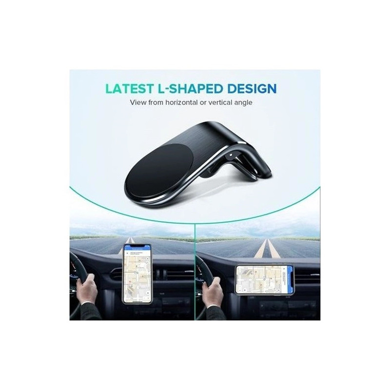 Support Voiture Magnétique Forme L - Noir
