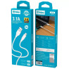 Cable Micro USB 1m 3.1A INKAX CB-06 - Blanc