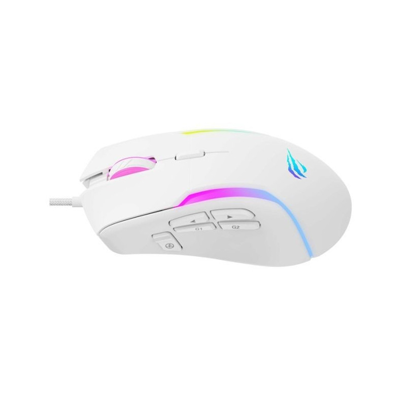 Souris Gaming HAVIT MS1033 RGB - 8000 DPI - Blanc