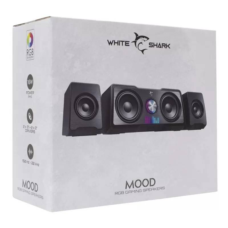 Haut Parleur WHITE SHARK MOOD 2.2 GSP-968 - 16W - Noir