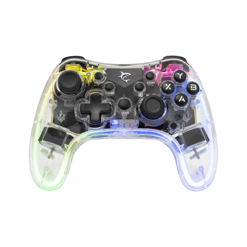 Manette Gaming Bluetooth Sans Fil WHITE SHARK LEGION GPW-8039 - Transparent