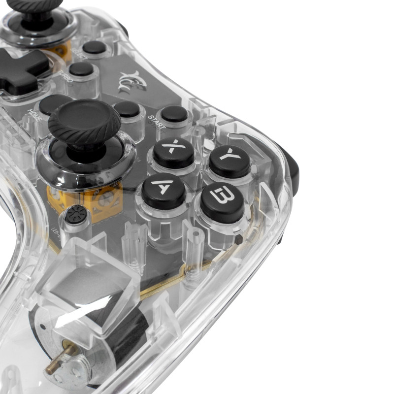 Manette Gaming Bluetooth Sans Fil WHITE SHARK LEGION GPW-8039 - Transparent