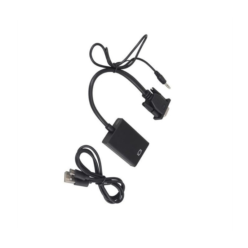 Convertisseur VGA Mâle Vers HDMI Femelle avec Audio