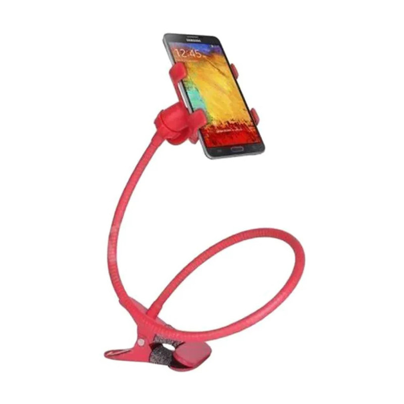 Support Lazy Bracket Flexible 360° en Métal - Rouge