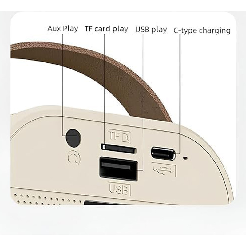 Haut Parleur Bluetooth K12 5W Avec Microphone - Beige