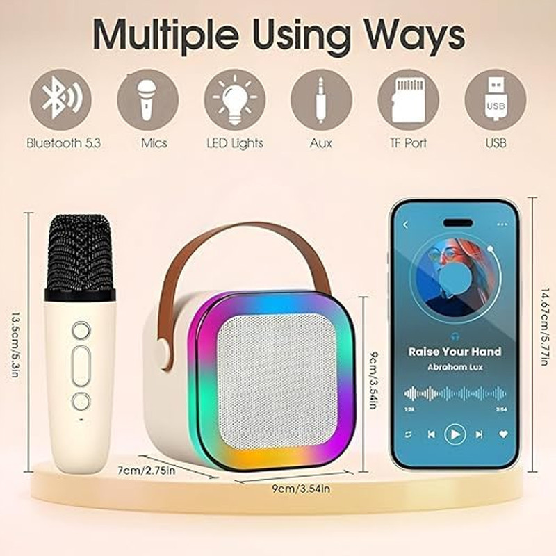 Haut Parleur Bluetooth K12 5W Avec Microphone - Beige