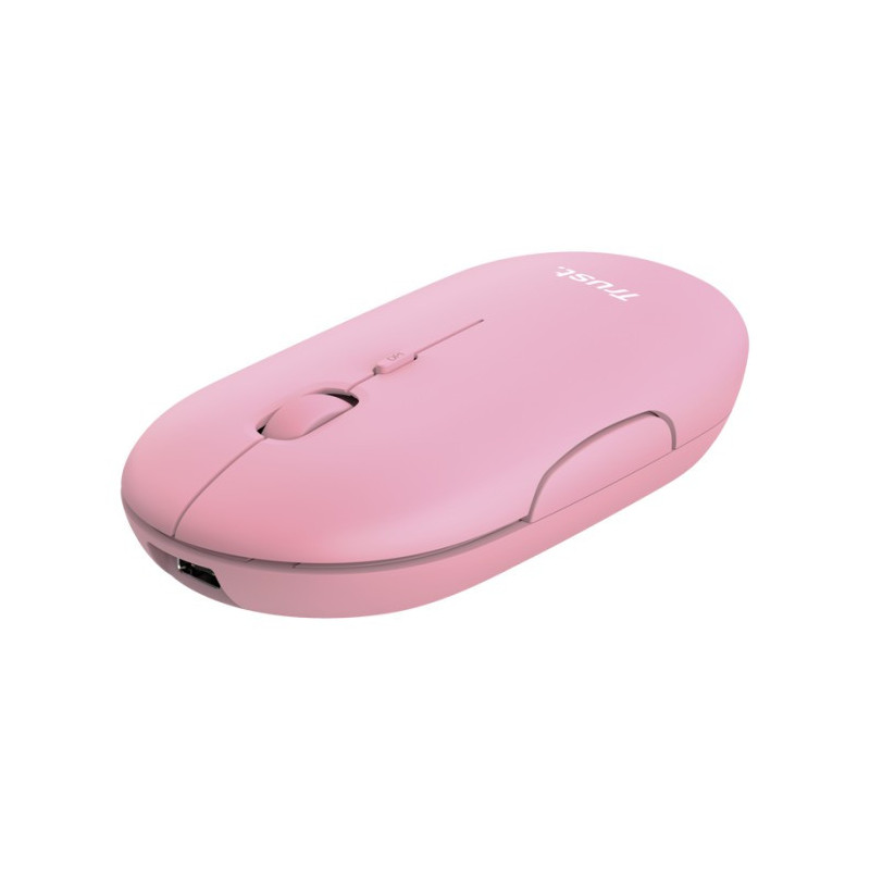 Souris Sans Fil et Bluetooth TRUST PUCK ULTRA FINE Rechargeable - Rose