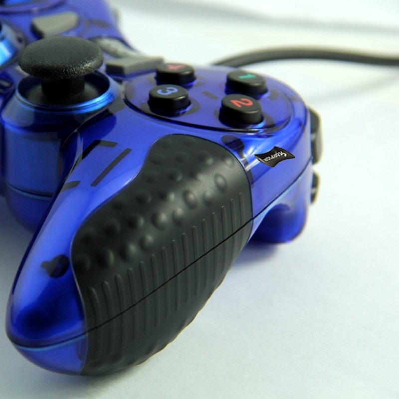 Manette de Jeu USB Double Vibration SCORPION SJ606-1 - Bleu