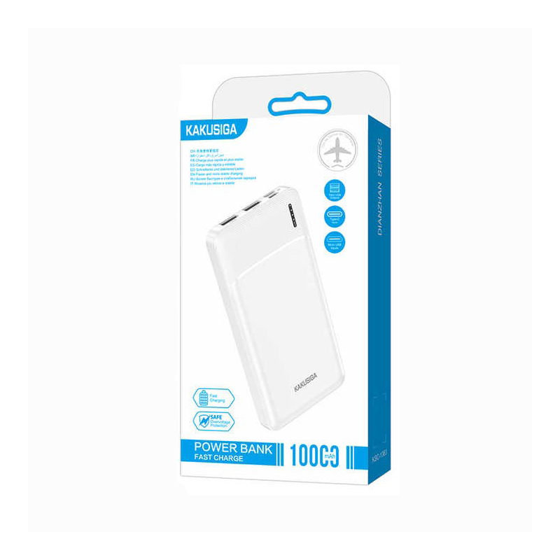 Power Bank KAKUSIGA KSC-1083 10000 mAh - Blanc