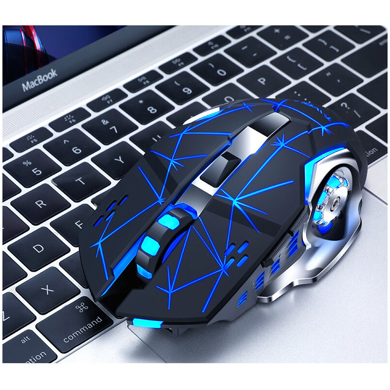 Souris Gaming sans Fil Rechargeable T-WOLF Q13 - Star Noir