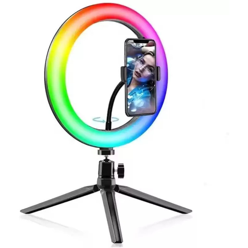 Ring light MJ26 RGB avec Mini Trépied