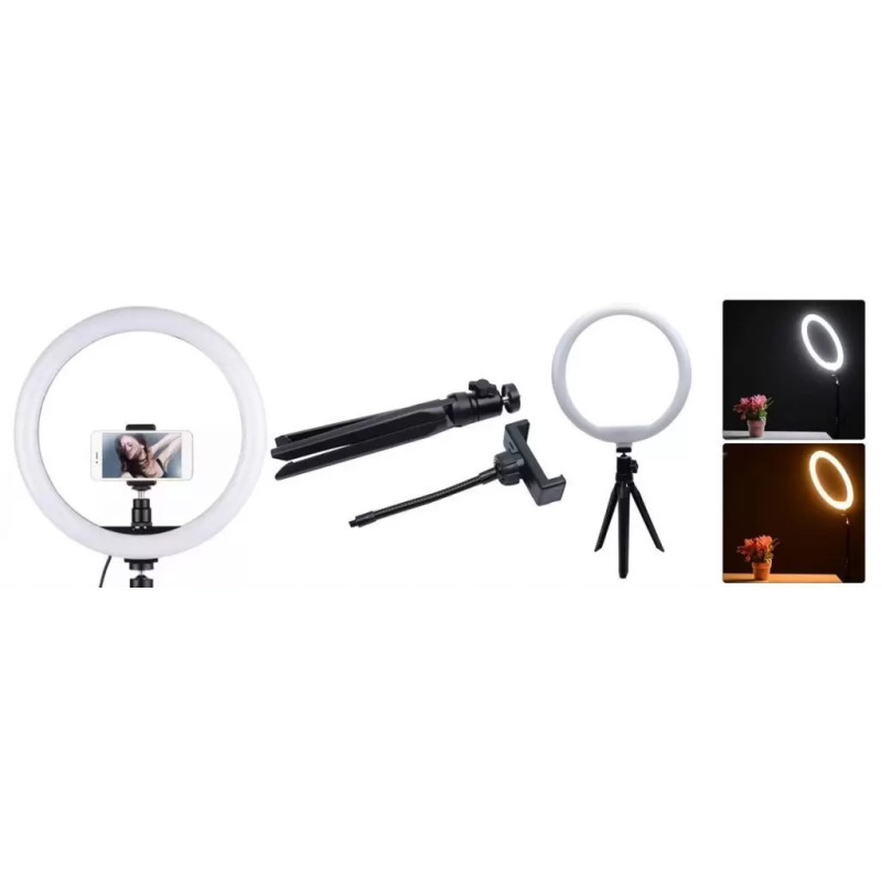 Ring light MJ26 RGB avec Mini Trépied