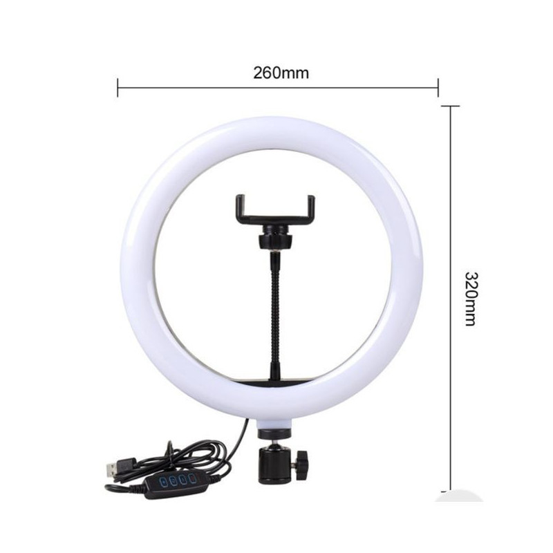 RING LIGHT LED QX-260 avec Trépied 2m
