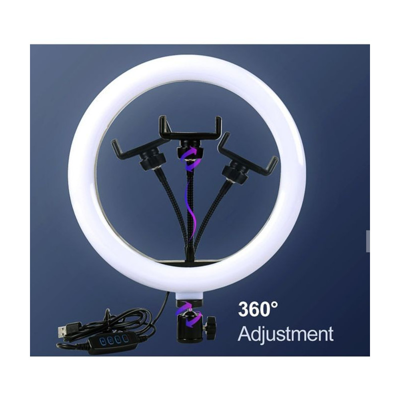 RING LIGHT LED QX-260 avec Trépied 2m