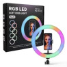 RING LIGHT LED RGB MJ26 avec Trépied 2m