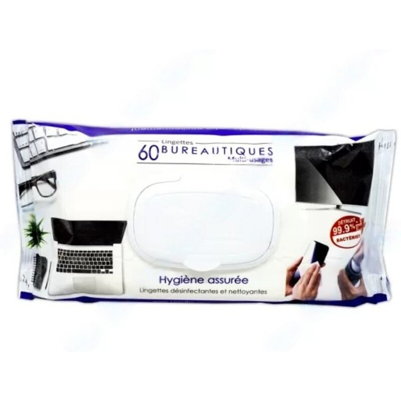 Lingette de bureau - 60 Wipes