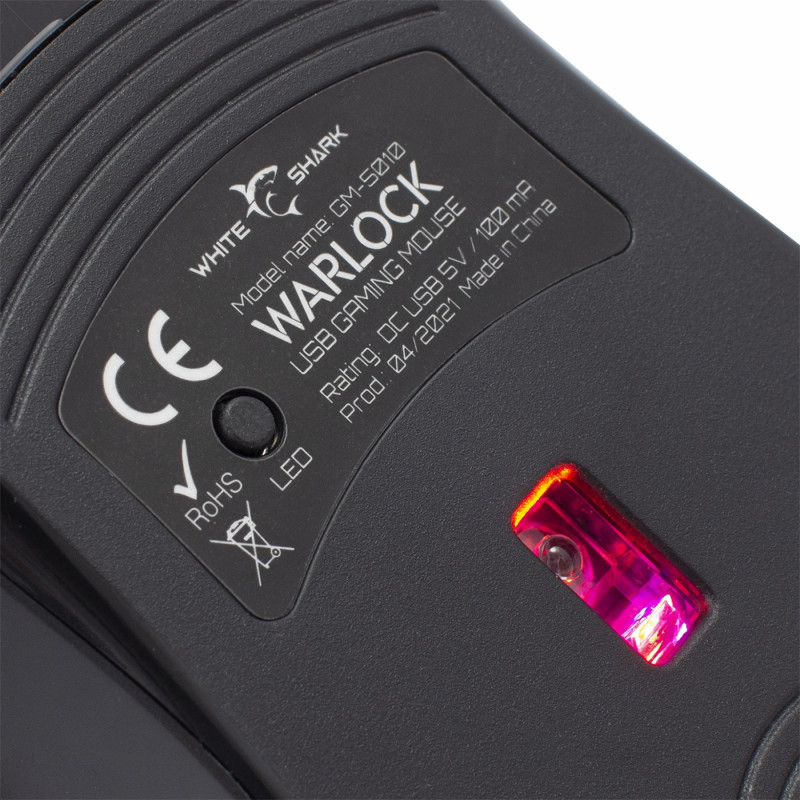 Souris Gaming WHITE SHARK WARLOCK GM-5010 - Noir
