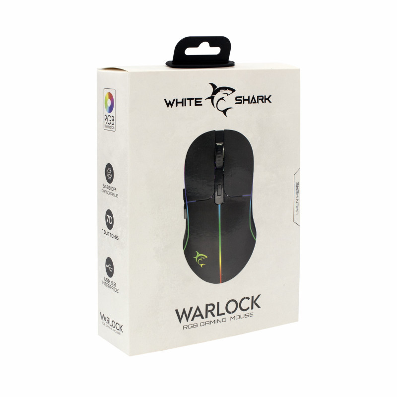 Souris Gaming WHITE SHARK WARLOCK GM-5010 - Noir