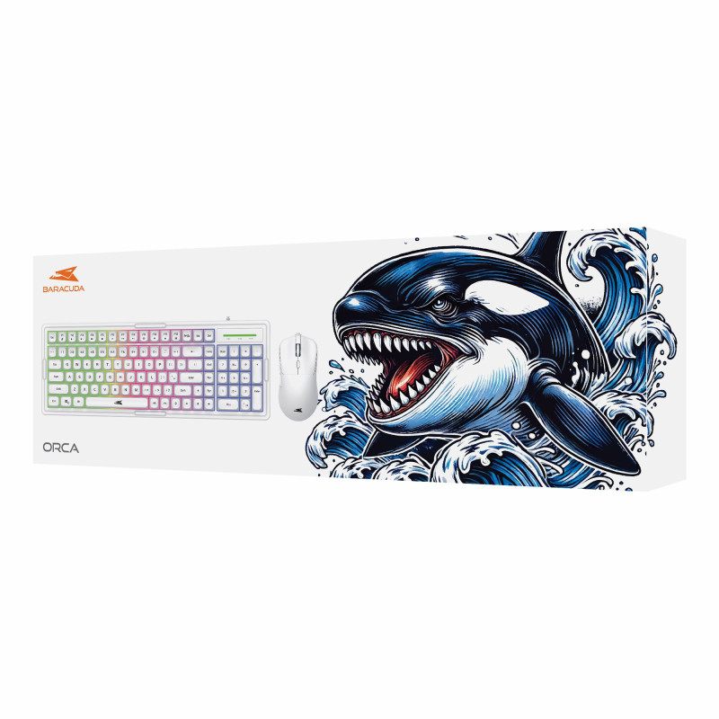 Combo Clavier + Souris BARACUDA ORCA BGC-012 - Blanc