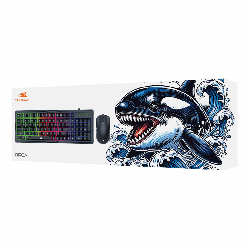 Combo Clavier + Souris BARACUDA ORCA BGC-011 - Noir