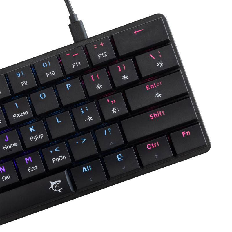 Clavier WHITE SHARK NAGAMAKI GK-006111 - Red Switch - Noir