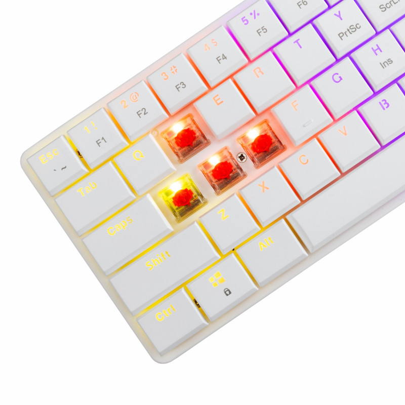 Clavier WHITE SHARK NAGAMAKI GK-006211-N - Red Switch - Blanc