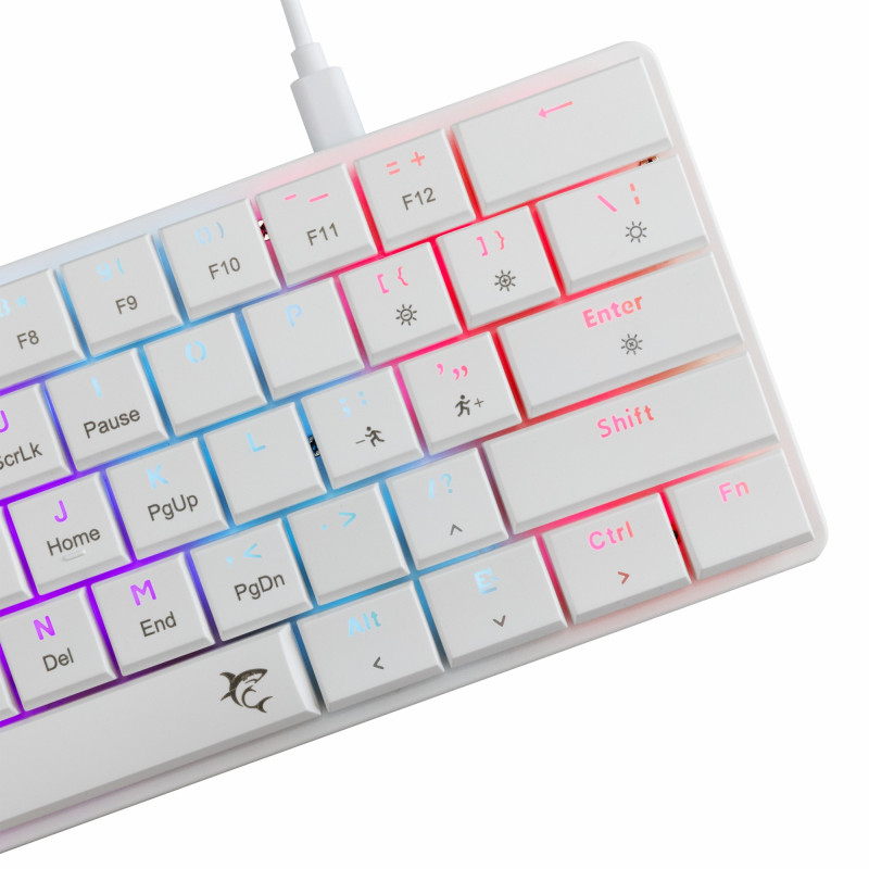 Clavier WHITE SHARK NAGAMAKI GK-006211-N - Red Switch - Blanc